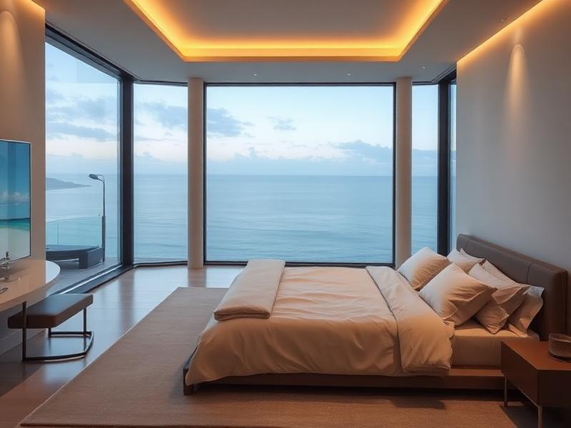 Master bedroom with panoramic view